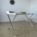Bureau contemporain design italien  Andrea Lucatello pour Cattelan Italia modèle Qwerty bois et cuir