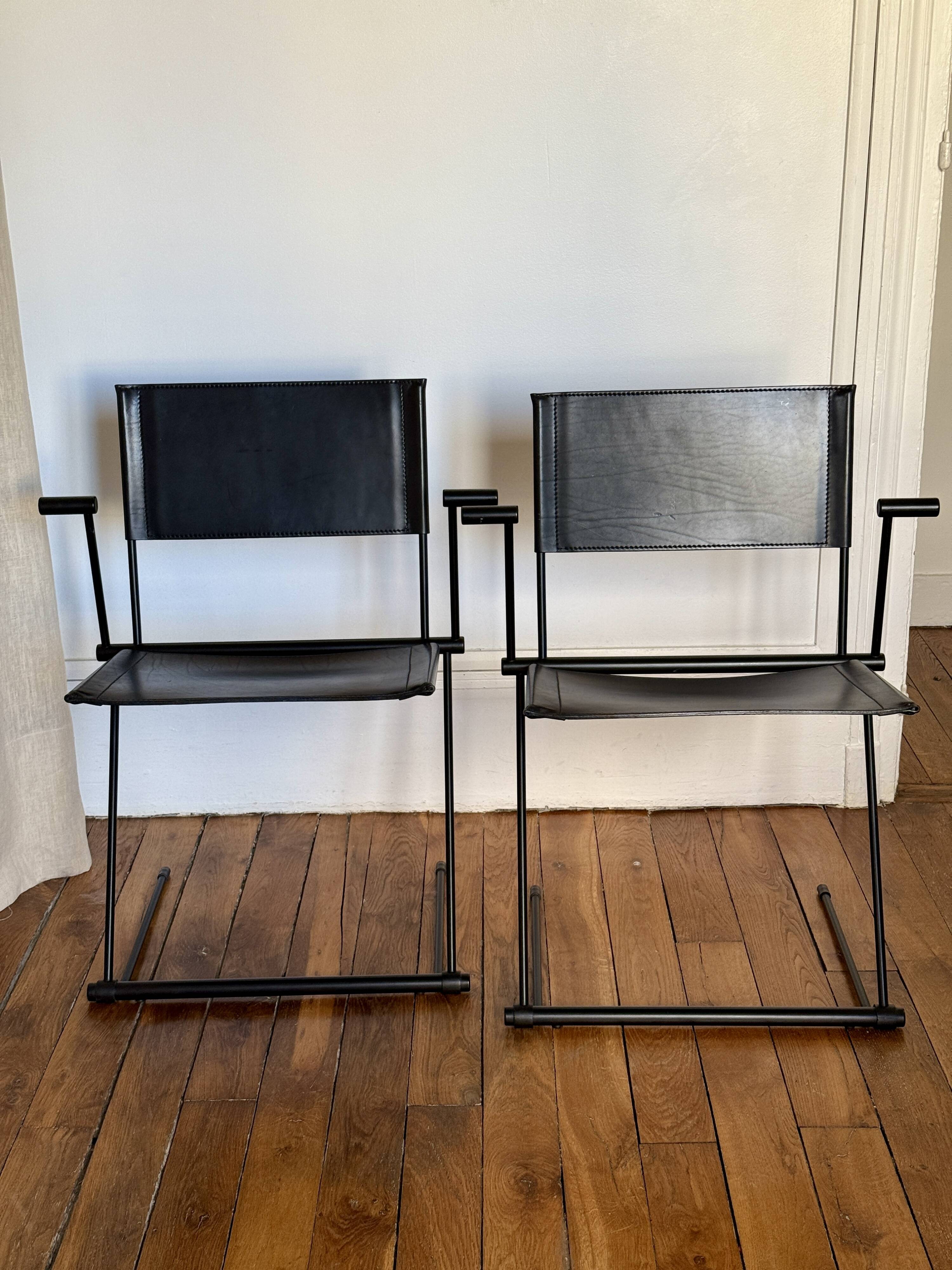 Pair of ballerina chairs by Herbert Ohl for Matteo Grassi 1990
