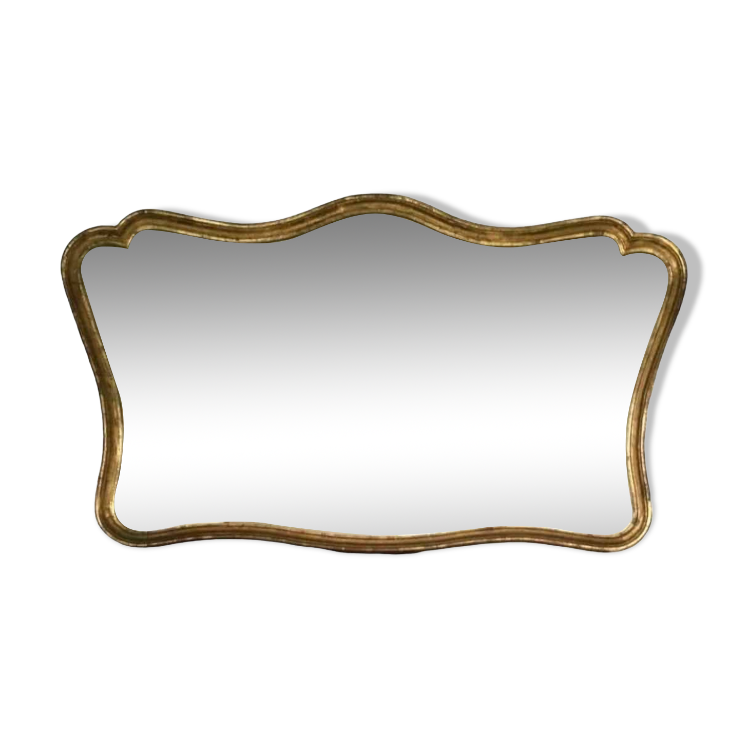 Large old gilded leaf mirror 131x76