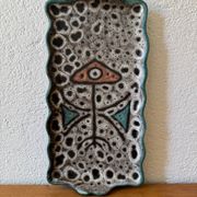 Plat en céramique Marius Bessone, Vallauris années 50