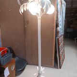 Lampadaire palmier blanc vintage 3 globes