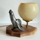 Lampe Art déco Otarie verre soufflé