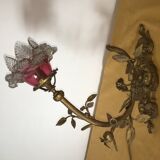 Gold and floral wall light