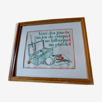 Affiche scolaire déco chambre d'enfant années 50