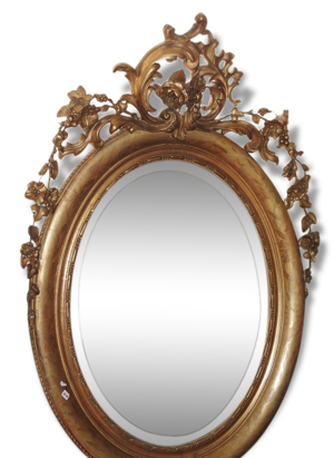 Miroir encadrement doré