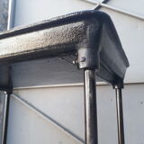 Industrial steel cast iron workshop trolley, 1900