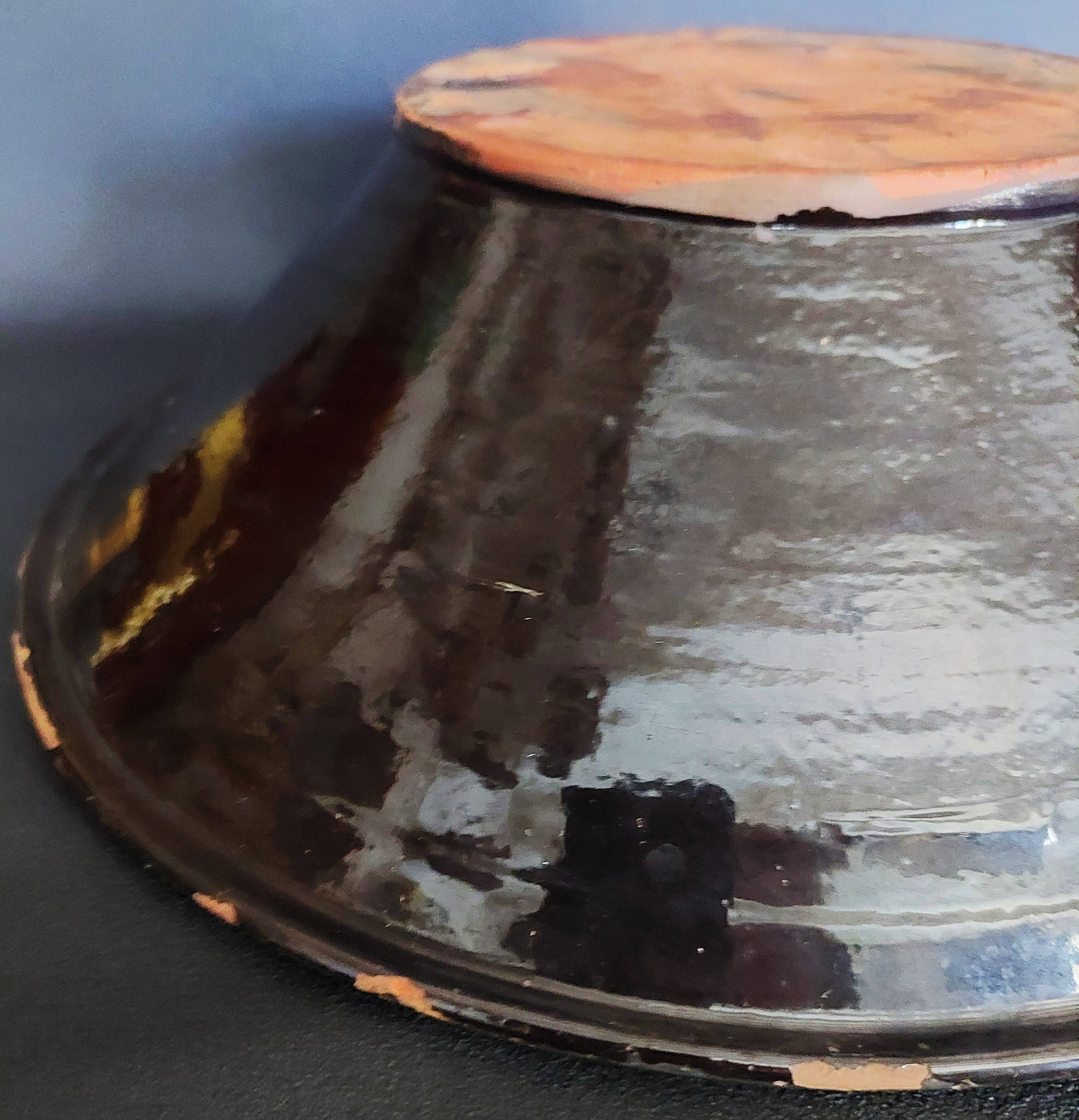 Glazed terracotta bowl, Savoy pottery from Marnaz, 20th century