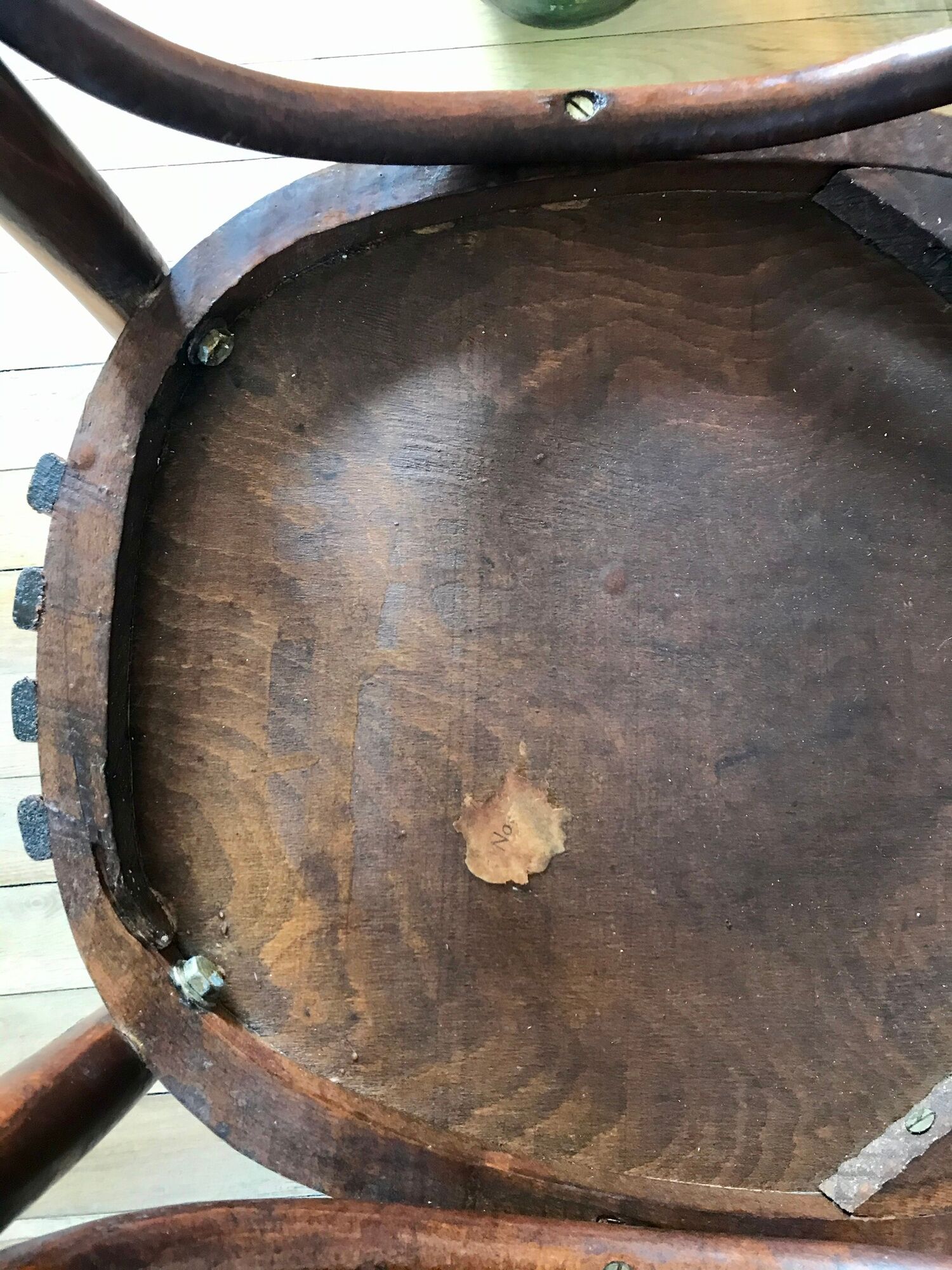 Pair of Baumann curved wood bistro chairs early twentieth century