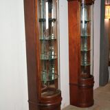 Set of 2 antique display cabinets