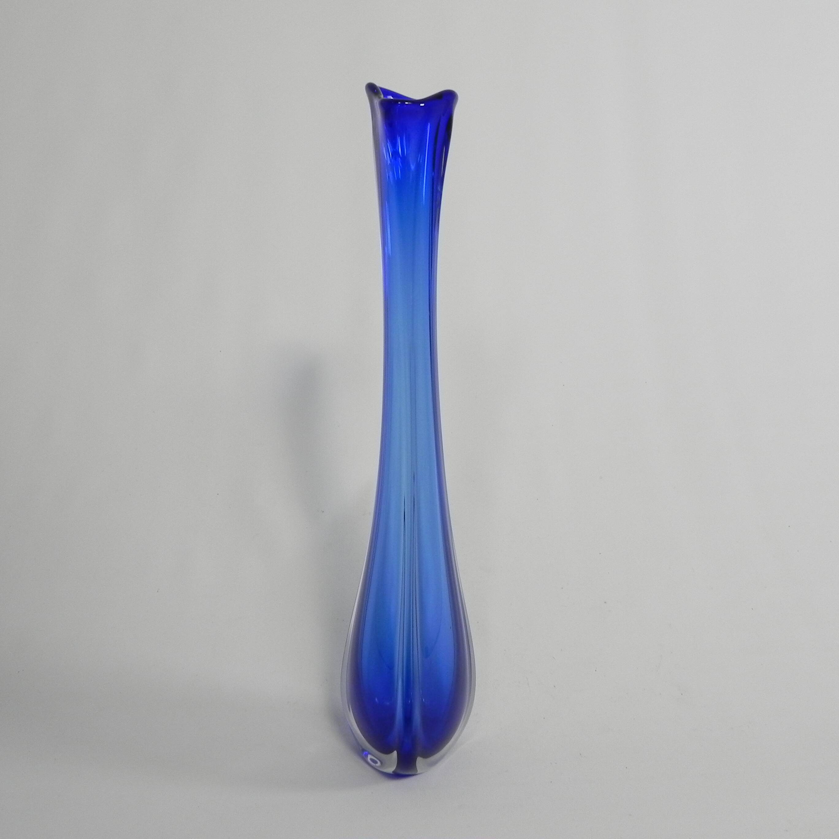 Vase Murano bleu de 59 cm, années 1950