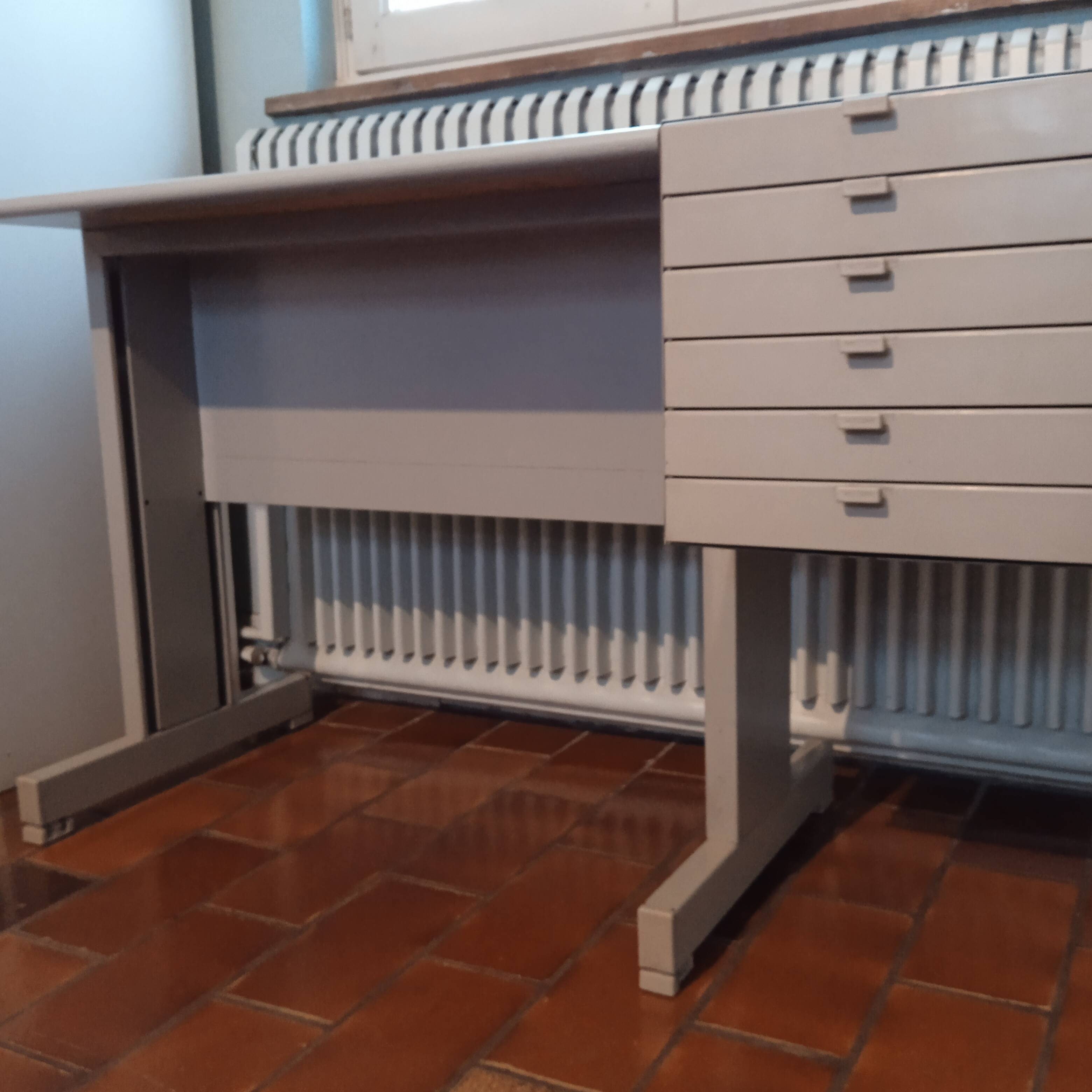 Design by Ettore Sottsass in the 1970s for Olivetti Italy Desk