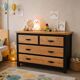 Commode bois massif et noir