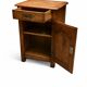 Small antique jam cupboard in solid oak, with one door and one drawer.