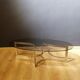 Coffee table in smoked glass and chrome by designer Paul Legeard, 70s