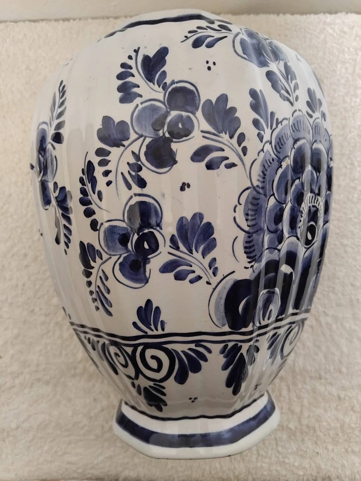 Vintage Delft Vase/Potiche, Hand-Painted and Signed