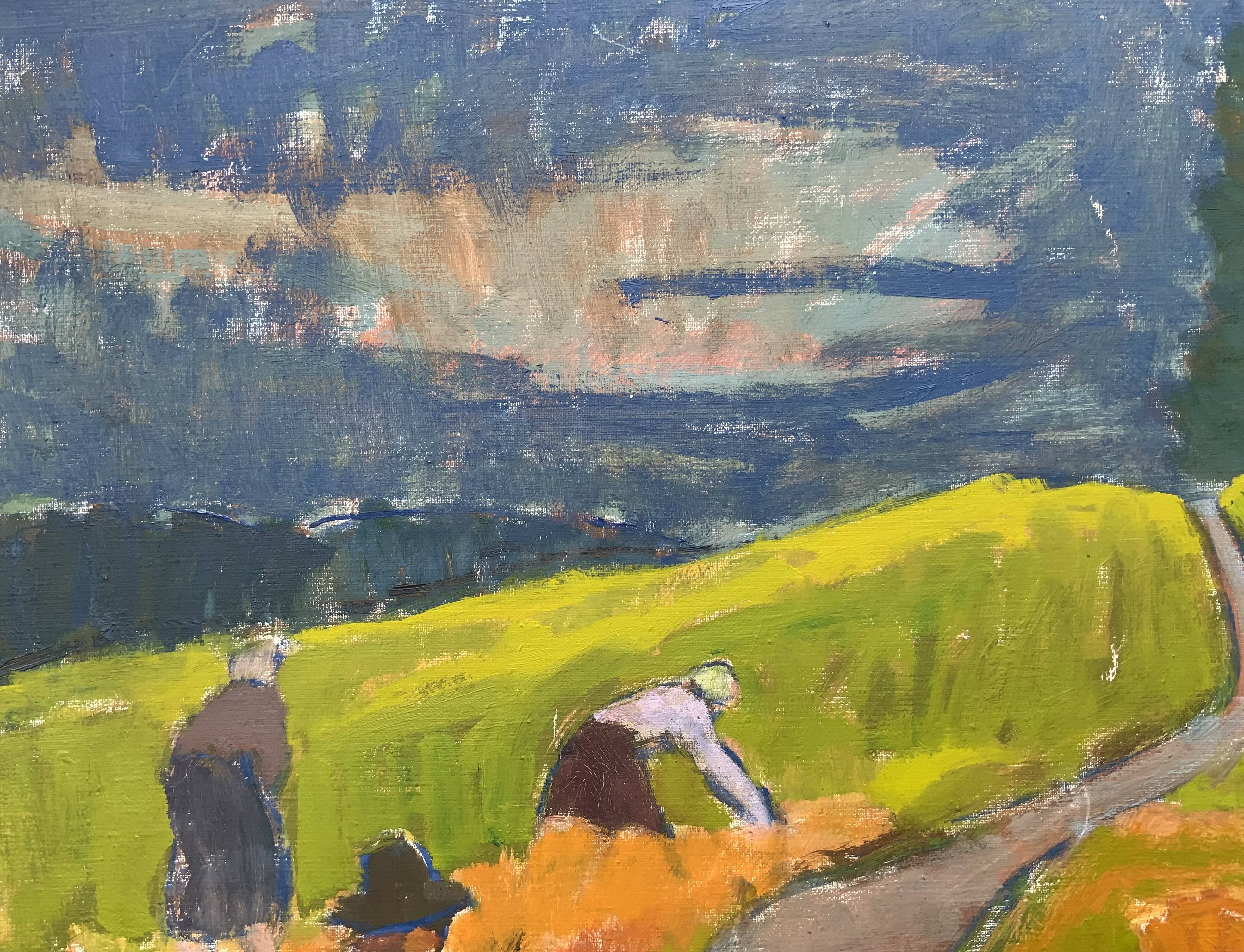 Svan Grandin (1906- 1982) Large Vintage Oil on Canvas Landscape, signed