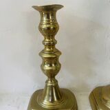 Victorian brass candlesticks