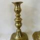 Victorian brass candlesticks