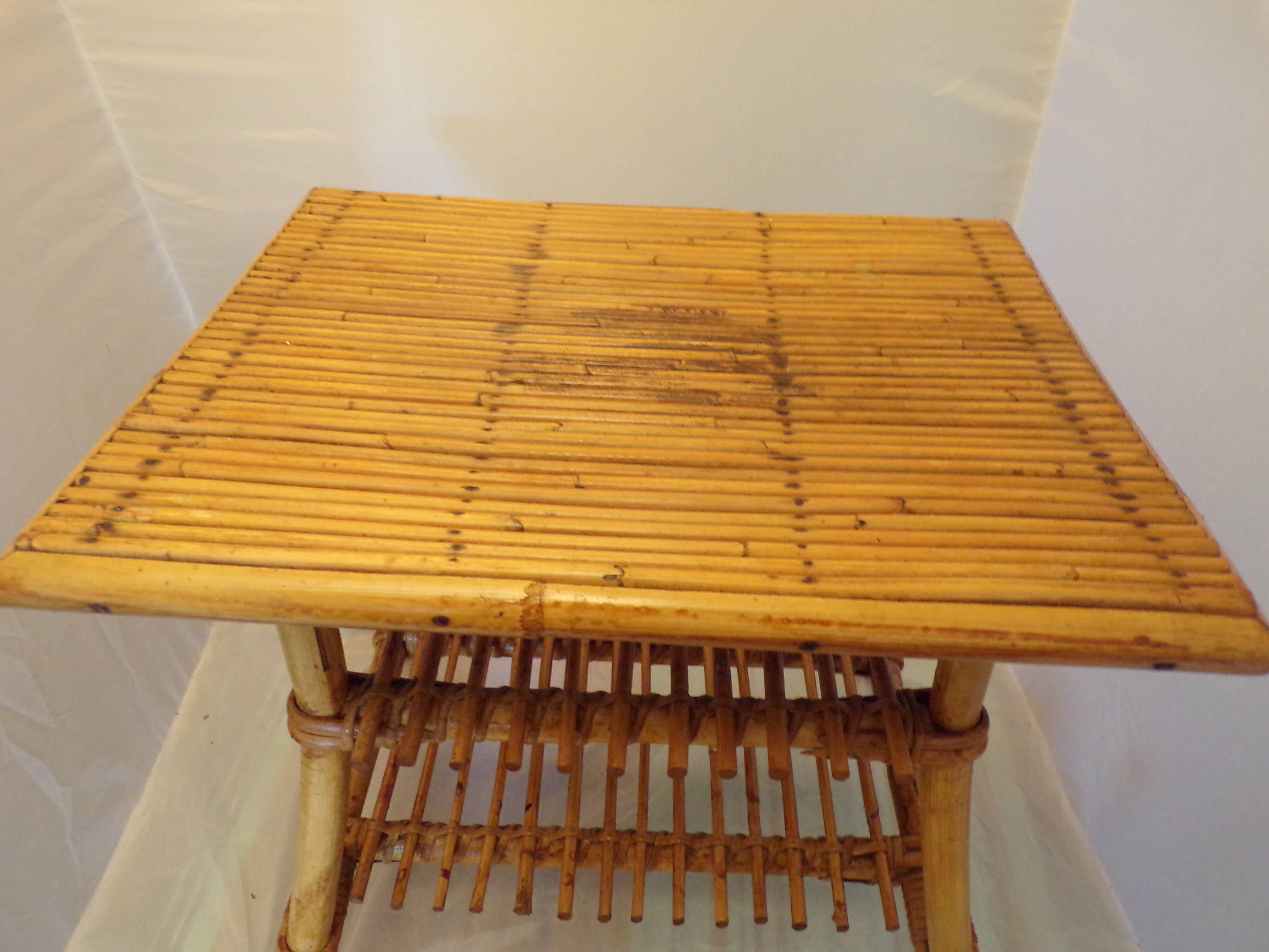 Vintage table rattan