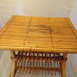 Vintage table rattan