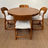 Set of table and 4 sled chairs from Baumann