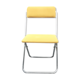 Yellow velvet folding chair