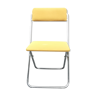 Yellow velvet folding chair