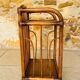 Vintage bamboo and wicker bedside table with 2 shelves, circa 1970