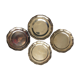 4 Silver metal bottle bottom