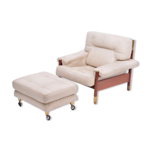 Fauteuil de salon beige