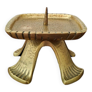 bougeoir brutaliste en - laiton