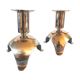 Pair of bouillet Bourdelle design candle holders, Lyon, 70s