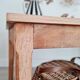 Low oak farm table