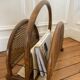 Review door in canning rattan and fabrics