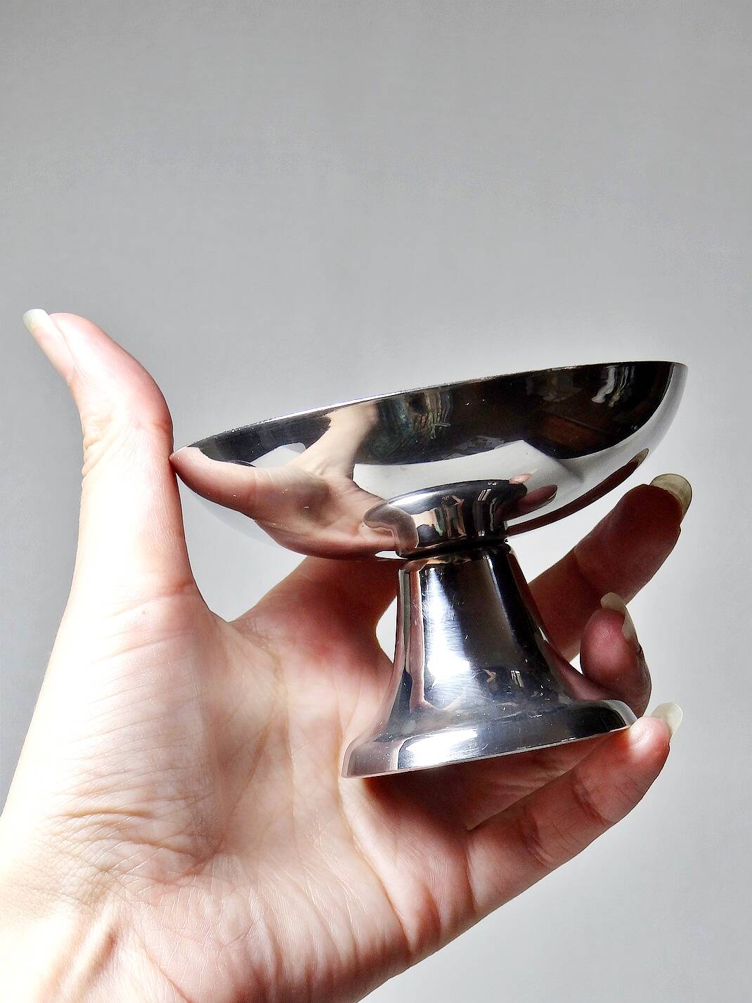 6 Vintage stainless steel dessert bowls by Guy Degrenne