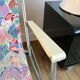 Colorful folding camping chair face pattern 70s