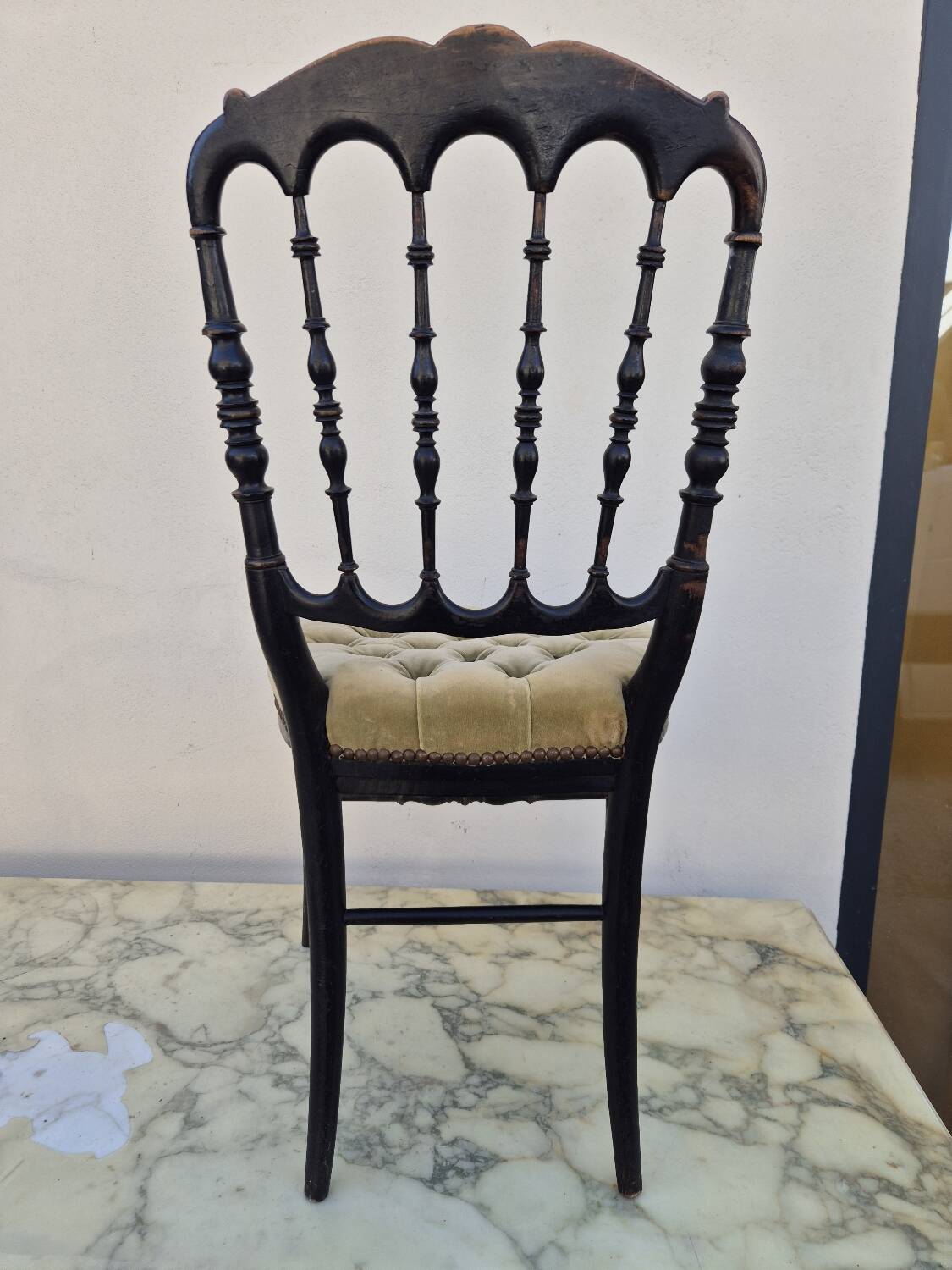Napoleon III chair in blackened wood, 19th century