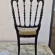 Napoleon III chair in blackened wood, 19th century