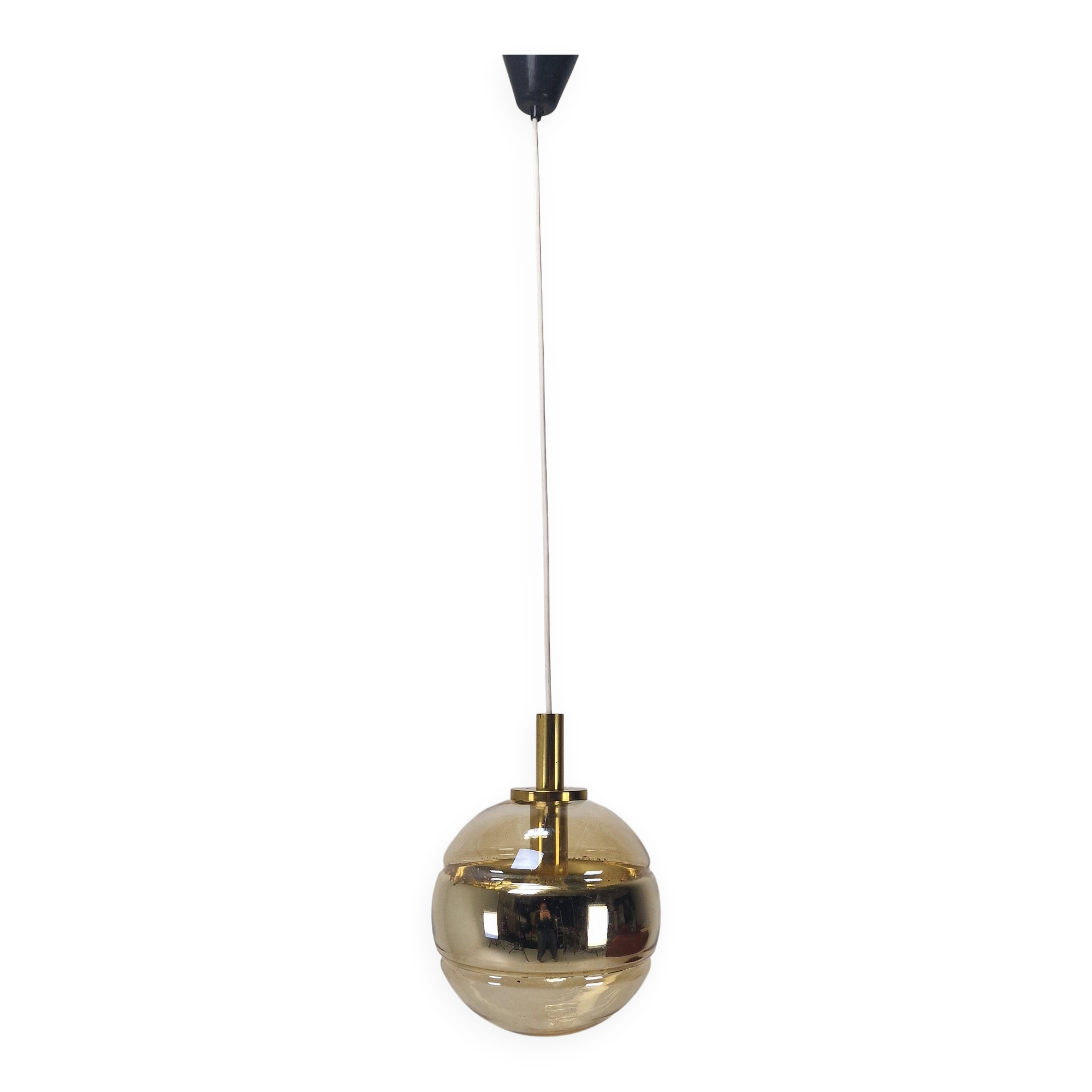 Elegant Mid-Century Modern Pendant by Peill & Putzler, Germany 1970's