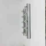 Set of 2 Targetti Sankey chrome wall lamps, 1970s