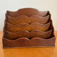 Porte-courrier en bois vintage