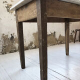 Oak and marble farm table