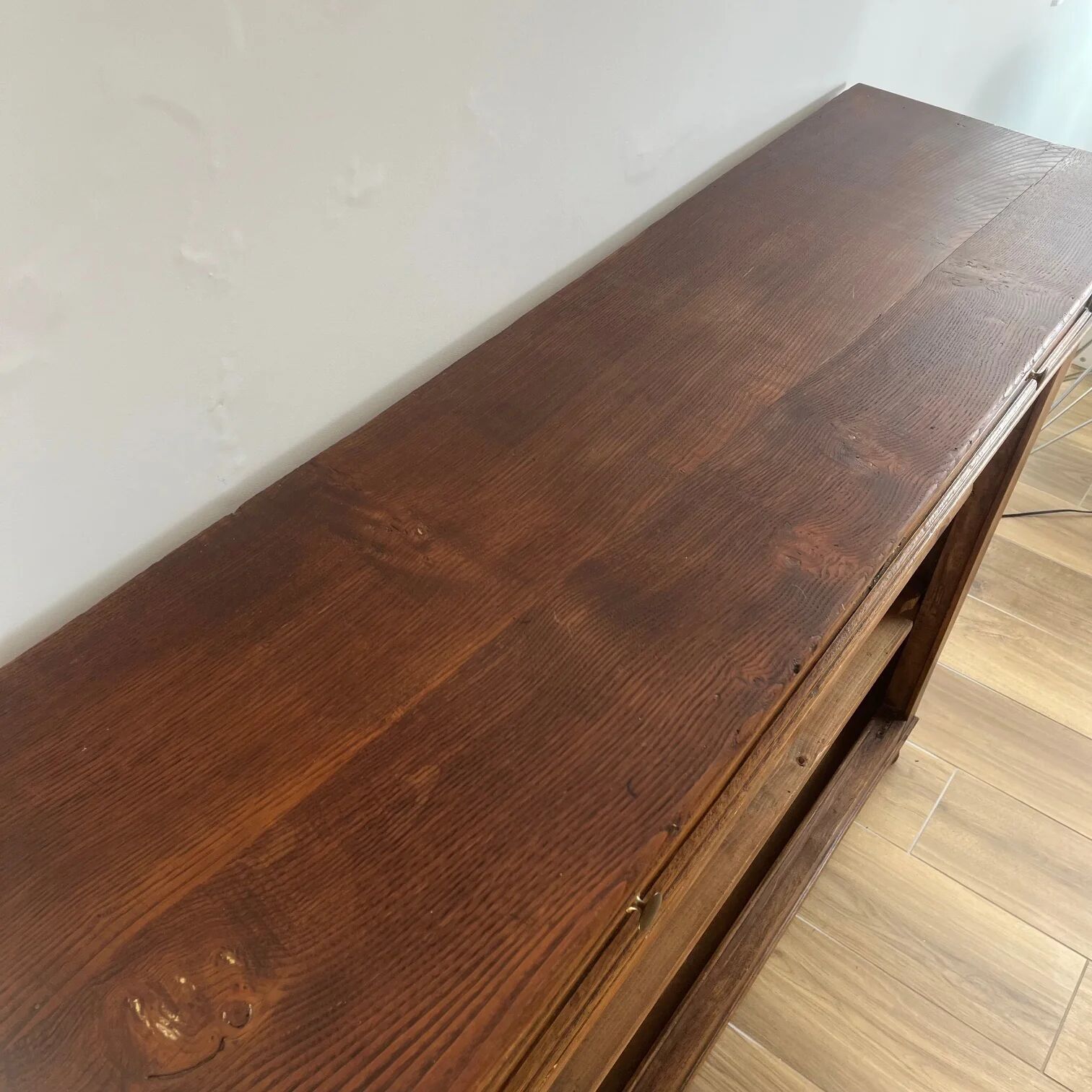 Open oak sideboard in country style, 1930s/50s.