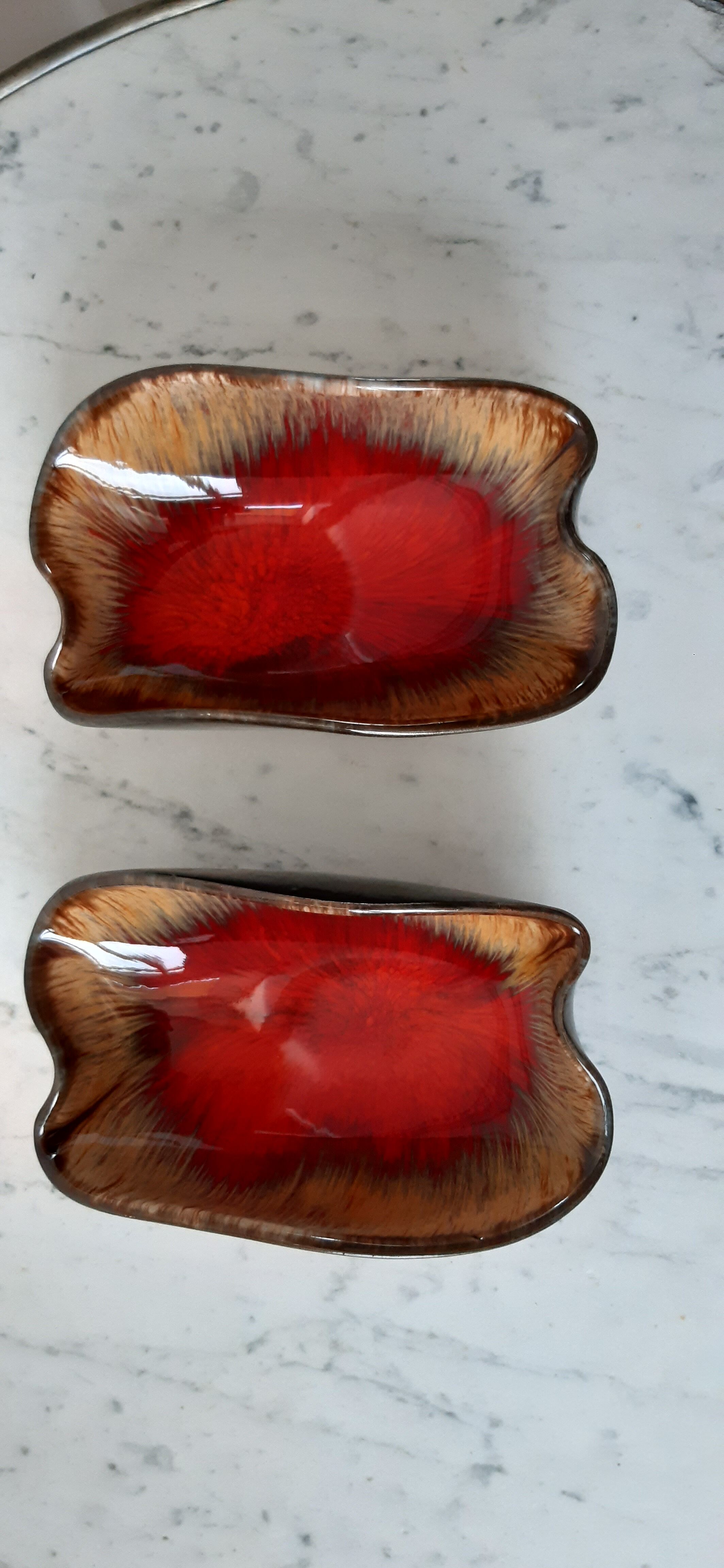 Duo of empty pocket / raviers Vallauris 70s