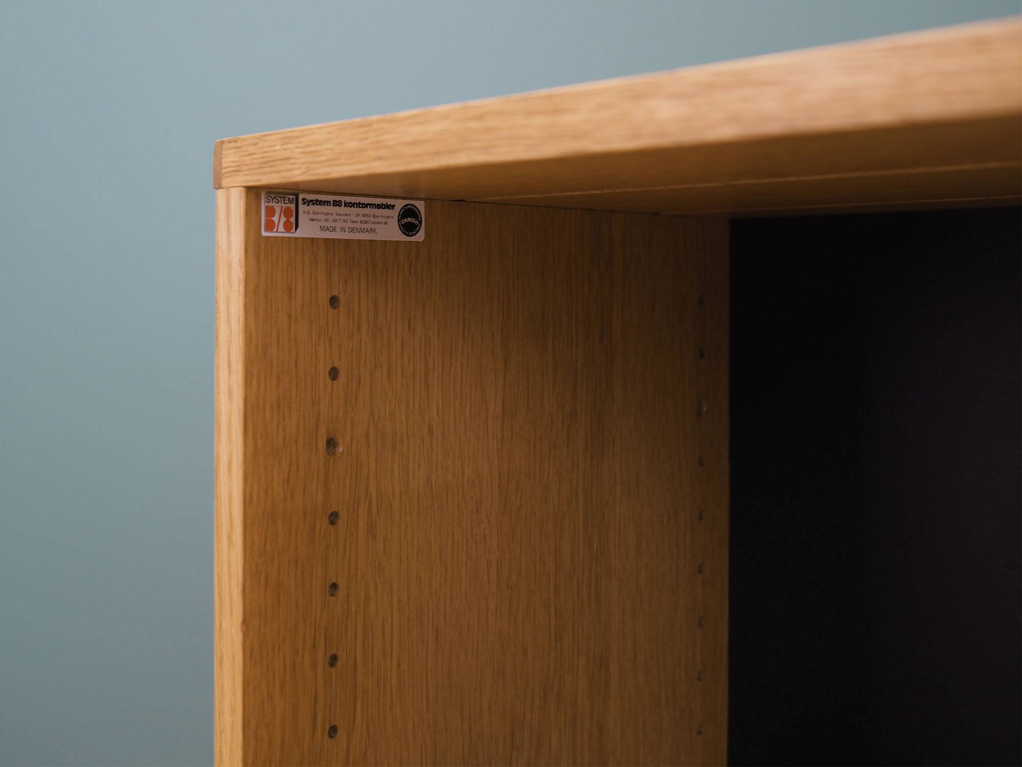 Ash bookcase, Danish design, 1970s, production: System B8