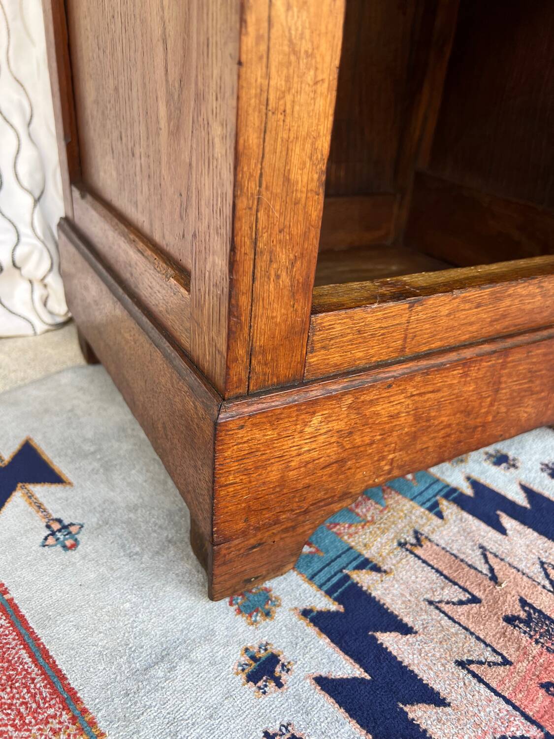 Vintage solid wood bedside table