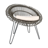 Fauteuil vintage chocolat