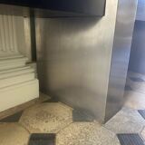 Table console en chêne - pieds inox
