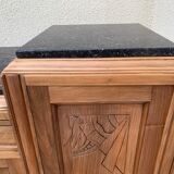 Parisian art deco buffet walnut brut massive 1920