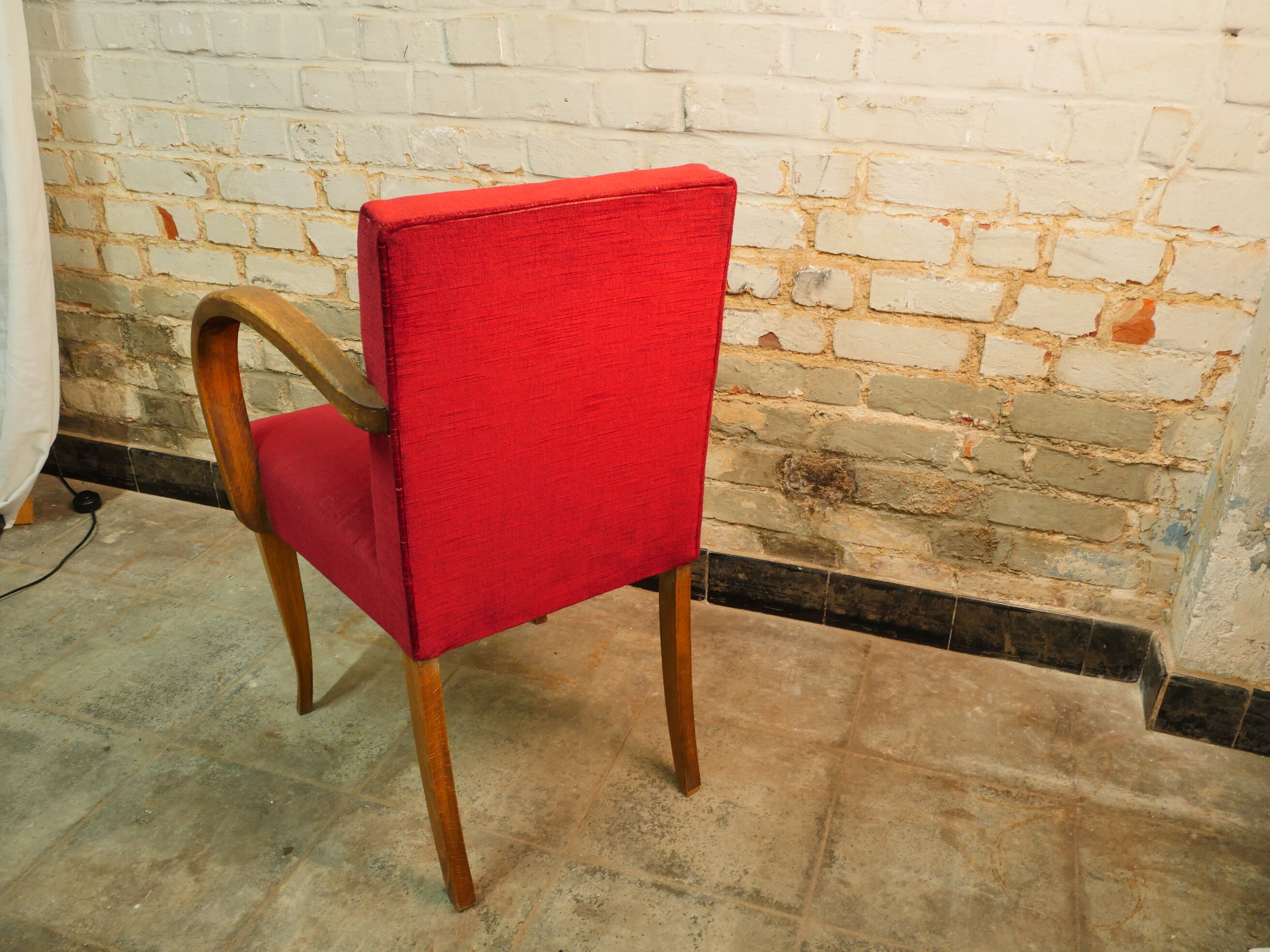 Fauteuil bridge en velours